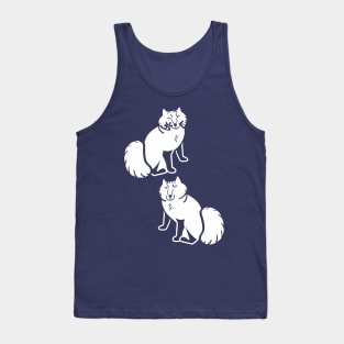 Arctic fox friends not fur white and teal Tank Top